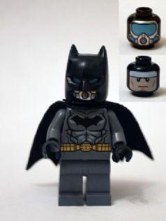 LEGO Minifigure-Batman - Dark Bluish Gray Suit, Gold Belt, Black Hands, Spongy Cape, Scuba Mask-Super Heroes / Justice League-SH162-Creative Brick Builders